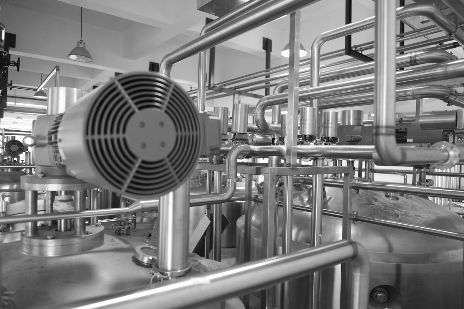 Process piping inside an American energy facility.